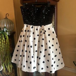 Sherri Hill Polka Dot Cocktail Dress